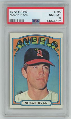 1972 Topps #595 Nolan Ryan Semi Hi# PSA 8 NMMT