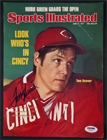 Tom Seaver Signed Sports Illustrated Cover (June 27,1977) PSA