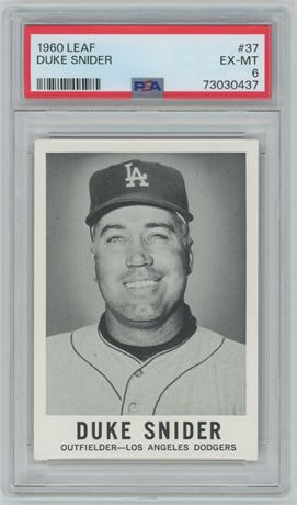 1960 Leaf #37 Duke Snider PSA 6 EXMT