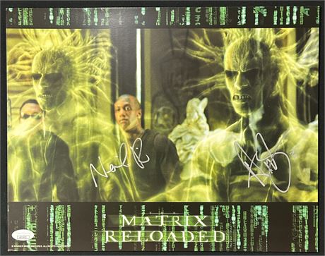 The Matrix: Adrian & Neil Rayment (The Twins) Autographed 11x14 Picture JSA