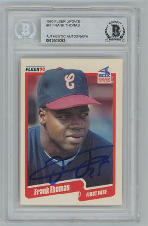 1990 Fleer Update #87 Frank Thomas BGS Authentic Autograph