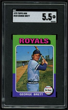 1975 Topps Mini #228 George Brett RC SGC 5.5 EX+