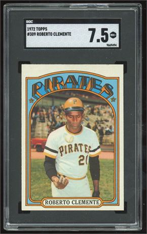 1972 Topps #309 Roberto Clemente SGC 7.5 NM+