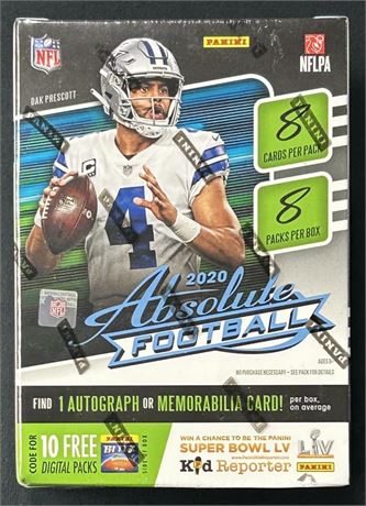 2020 Panini Absolute Football Sealed Blaster Box (64 Cards)