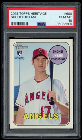 2018 Topps Heritage #600 Shohei Ohtani RC PSA 10