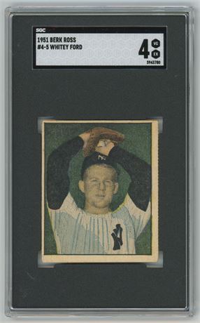 1951 Berk Ross #4-5 Whitey Ford RC SCG 4 VGEX