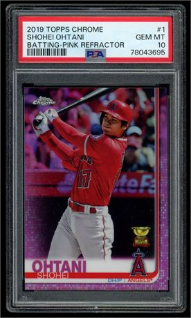 2019 Topps Chrome Shohei Ohtani Batting-Pink Refractor #1 PSA 10 GEMMT