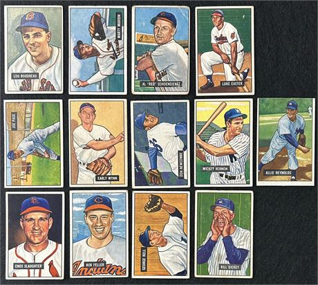 1951 Bowman Star Lot (13) VG-VGEX LOADED  ~GOOD Avg
