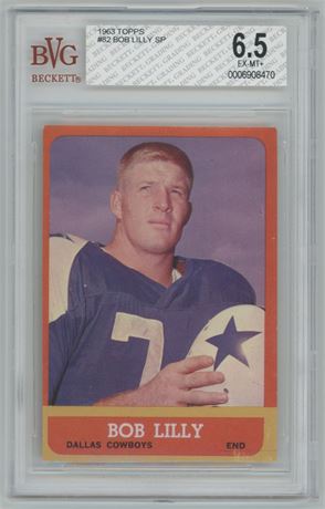 1963 Topps #82 Bob Lilly RC SP BVG 6.5 EXMT+