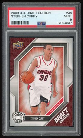 2009 Upper Deck Draft Edition #34 Steph Curry RC PSA 9 MINT