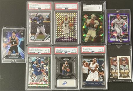 1982-2023 Mixed Sport Lot (10) w/ RC's, Auto, Vlad Jr/A. Davis/J Rodriguez RC's