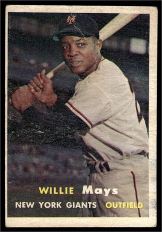 1957 Topps #10 Willie Mays Low Grade