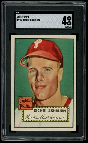 1952 Topps #216 Richie Ashburn SGC 4 VGEX