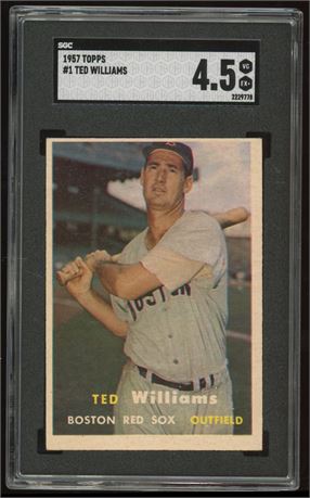 1957 Topps #1 Ted Williams SGC 4.5 VGEX+