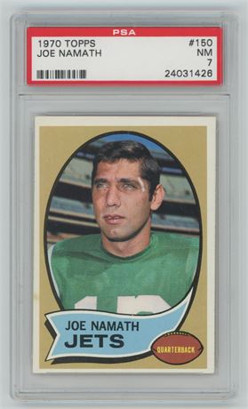 1970 Topps #150 Joe Namath PSA 7 NM