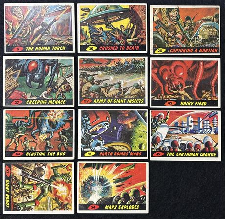 1962 Bubbles Inc Mars Attacks Lot (11) VGEX-EX