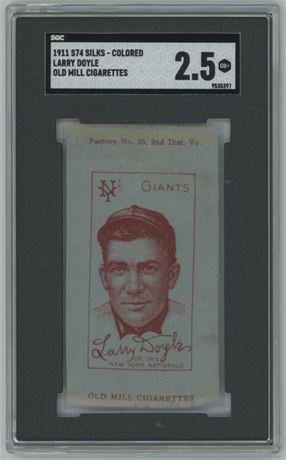 1911 S74 Silks Old Mill - Colored Larry Doyle SGC 2.5 GOOD+