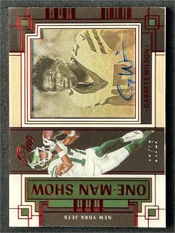 2023 Panini One #168 Garrett Wilson One Man Show 7/15 Auto
