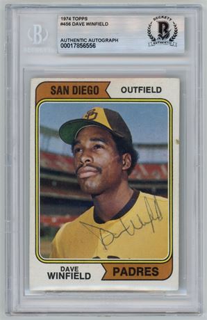 1974 Topps #456 Dave Winfield RC BGS Authentic Auto