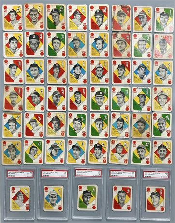 1951 Topps Blue Backs Complete Set (1-52) w/ 5 HOF Good AVG 1st Topps Set!