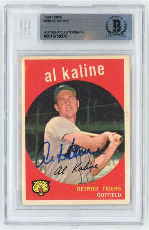 1959 Topps #360 Al Kaline BGS Authentic Autograph