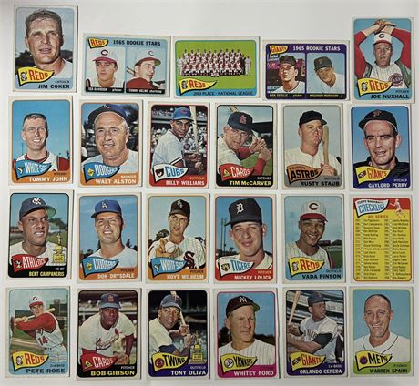 1965 Topps Baseball Lot (23) w/ Stars & HOFers GOOD+ Avg READ