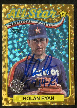 2024 Topps - 1989 Topps All-Stars Gold Foil Nolan Ryan 3/50 AUTO w/ "5,714 Ks"