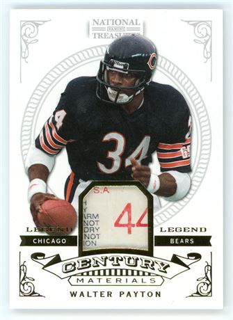 2012 Panini National Treasures #93 Walter Payton 38/40 Century Materials Patch
