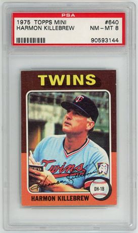1975 Topps Mini #640 Harmon Killebrew PSA 8 NMMT