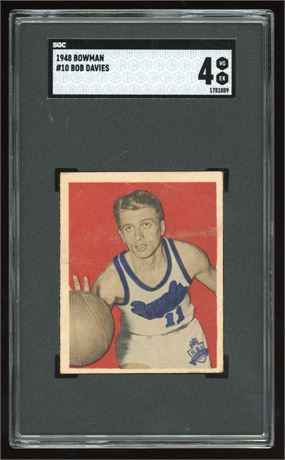 1948 Bowman #10 Bob Davies RC HOF SGC 4 VGEX