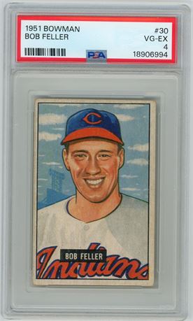 1951 Bowman #30 Bob Feller PSA 4 VGEX