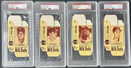 1971 Milk Duds Complete Box PSA Graded 4-6 Lot (4)