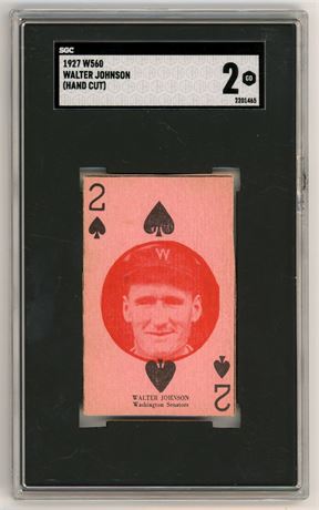 1927 W560 Walter Johnson Hand Cut SGC 2 GOOD