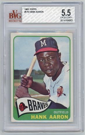 1965 Topps #170 Hank Aaron BVG 5.5 EX+