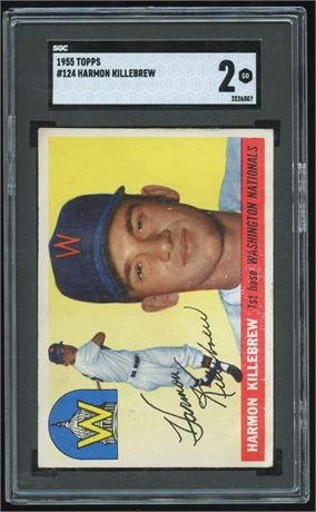 1955 Topps #124 Harmon Killebrew RC SGC 2 Good