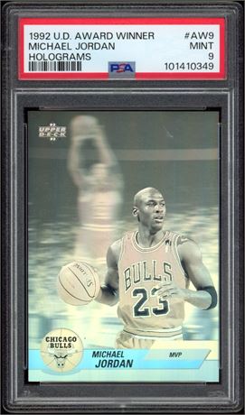 1992 U.D Award Winner Michael Jordan Holograms PSA 9