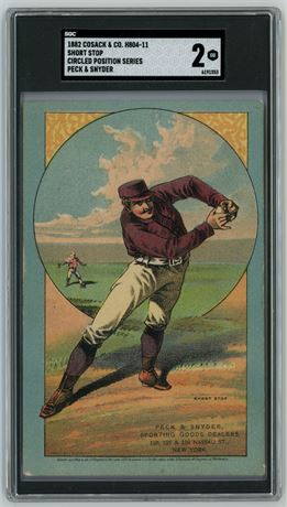 1882 H804-11 Cosack & Co Short Stop Peck & Snyder SGC 2 GOOD