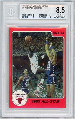 1986 Star #5 Michael Jordan RC 1985 All-Star BGS 8.5 NMMT+