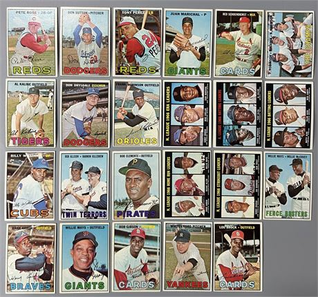 1967 Topps Stars Lot (23) EX Avg Aaron/Clemente/Mays/Rose