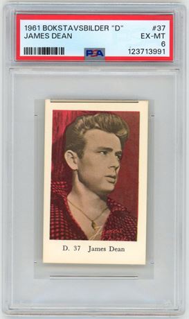 1961 Bokstavsbilder "D" #37 James Dean PSA 6 EXMT Pop 3, 1 Higher