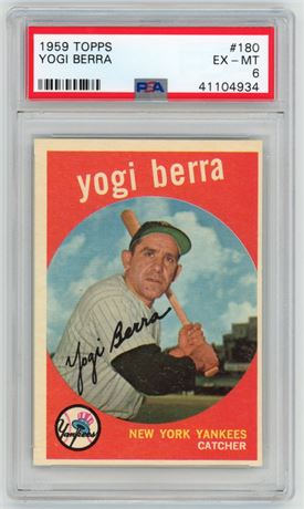 1959 Topps #180 Yogi Berra PSA 6 EXMT