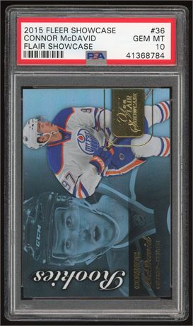2015 Fleer Showcase #36 Connor McDavid RC Flair Showcase PSA 10 GEM MINT
