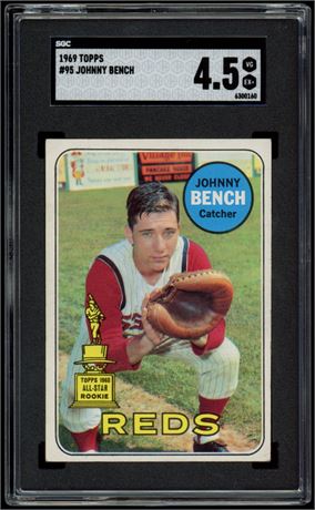 1969 Topps #95 Johnny Bench All Star Rookie SGC 4.5