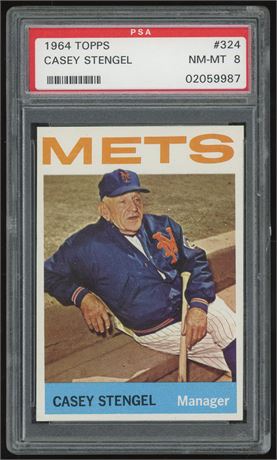1964 Topps #324 Casey Stengel PSA 8 NMMT Centered