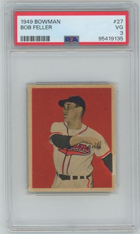 1949 Bowman #27 Bob Feller PSA 3 VG