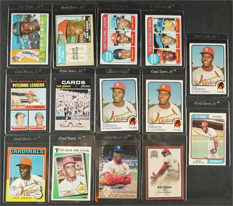 1960-2000 Baseball Bob Gibson Raw Lot (14)