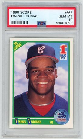 1990 Score #663 Frank Thomas RC PSA 10 GEM MINT