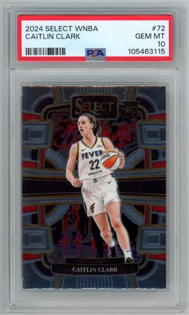 2024 Panini Select WNBA #72 Caitlin Clark RC PSA 10 GEM MINT