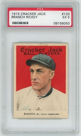 1915 Cracker Jack #133 Branch Rickey RC PSA 5 EX