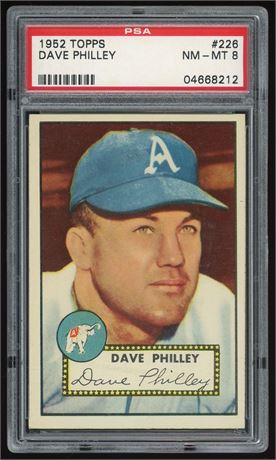 1952 Topps #226 Dave Philley PSA 8 NMMT Only 7 Higher